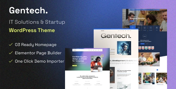 Gentech – IT Solutions &amp; Startup WordPress Theme