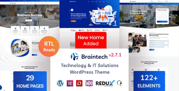 Braintech – Technology &amp; IT Solutions WordPress Theme