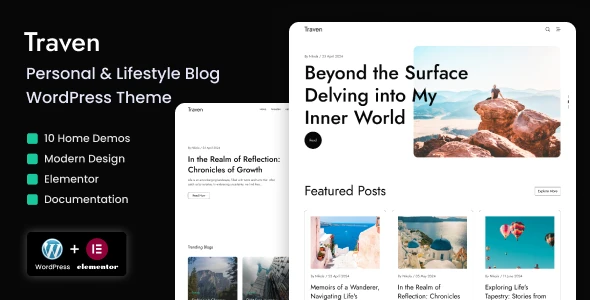 Traven – Personal &amp; Lifestyle Blog WordPress Theme