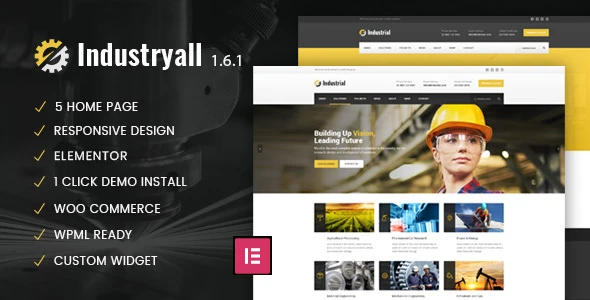 Industryall – Industrial &amp; Factory WordPress Theme