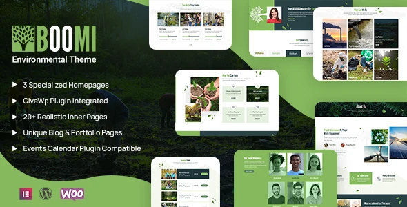Boomi – Environment &amp; Ecology WordPress Theme