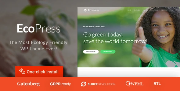 Eco Press – Nature, Ecology &amp; NGO WordPress Theme