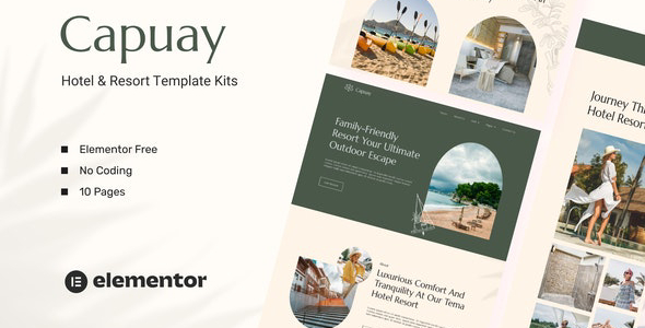 Capuay - Hotel &amp; Resort Elementor Template Kit