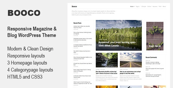Booco – Responsive Magazine &amp; Blog WordPress Theme