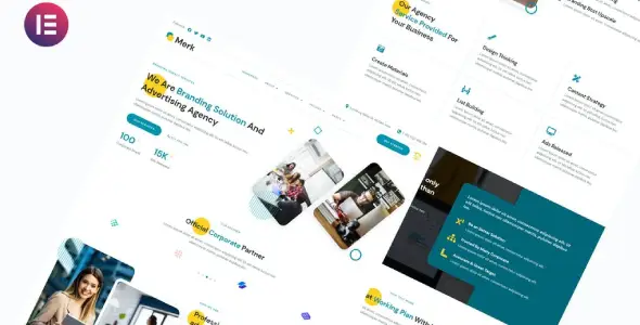 Merk – Branding Solution &amp; Advertising Agency Elementor Template Kit