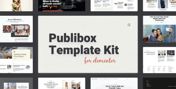 Publibox – Blog &amp; Magazine Elementor Template Kit