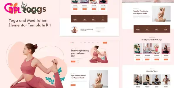 Yoggs – Yoga &amp; Meditation Elementor Template Kit