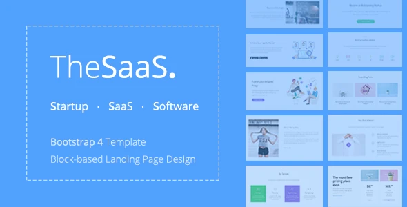 TheSaaS – Responsive Bootstrap SaaS, Startup &amp; WebApp Template