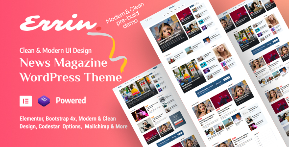 Errin - Personal Blog &amp; Revolutionary WordPress Theme