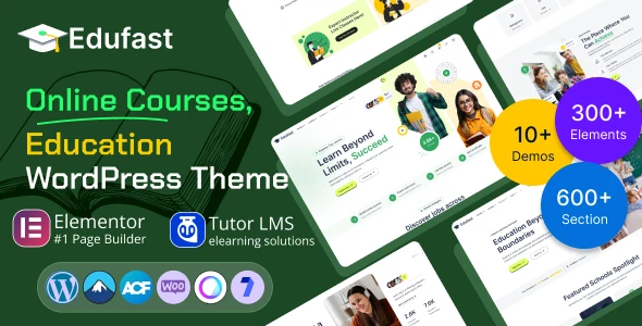 Edufast – Education &amp; Online Course WordPress Theme