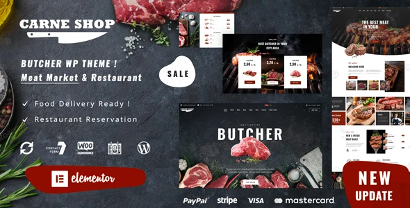 Carne – Butcher &amp; Meat Restaurant WordPress Theme
