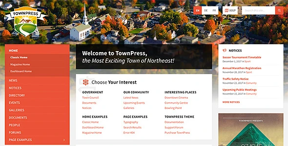 TownPress – Municipality &amp; Town Government WordPress Theme