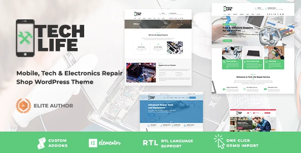 TechLife – Mobile, Tech &amp; Electronics Repair Shop WordPress Theme