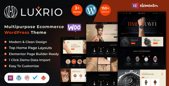 Luxrio – eCommerce Jewellery &amp; Fashion WordPress Theme