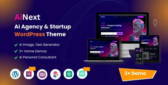 AiNext – AI Agency &amp; Startup WordPress Theme