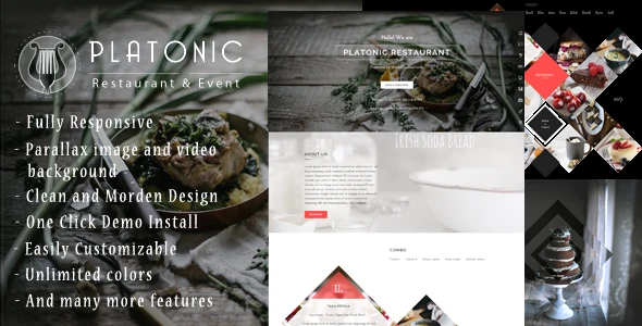 Platonic – Restaurant &amp; Event WordPress Theme