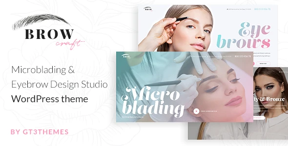 Browcraft – Microblading &amp; Eyebrow Beauty Salon WordPress Theme