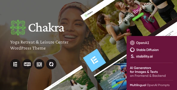 Chakra – Yoga Retreat &amp; Leisure Center WordPress Theme