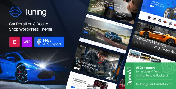 Tuning – Car Detailing &amp; Dealer Shop WordPress theme