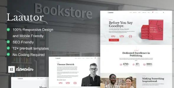 LaAutor – Author &amp; Publisher Elementor Template Kit