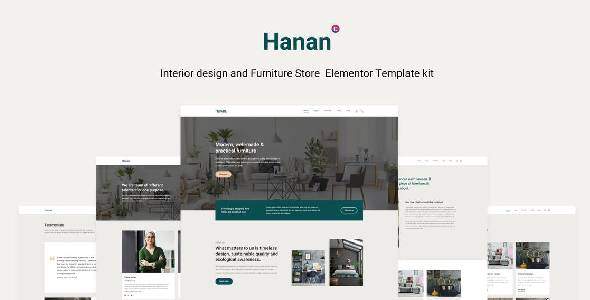 Hanan – Interior Design &amp; Furniture Store Elementor Template kit
