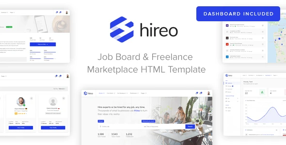 Hireo – Job Board &amp; Freelance Services Marketplace HTML Template