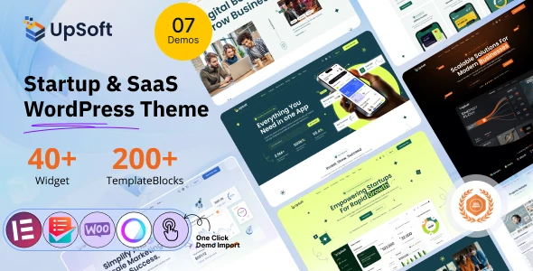 Upsoft – Startup &amp; SaaS WordPress Theme