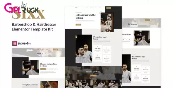 Sixx – Barbershop &amp; Hairdresser Elementor Template Kit