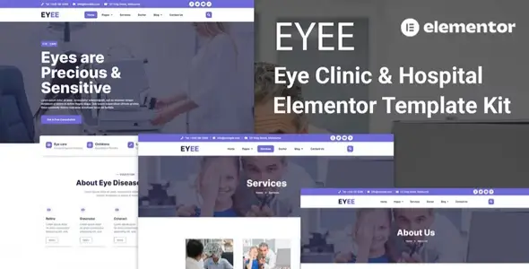 Eyee – Eye Clinic &amp; Vision Care Elementor Template Kit