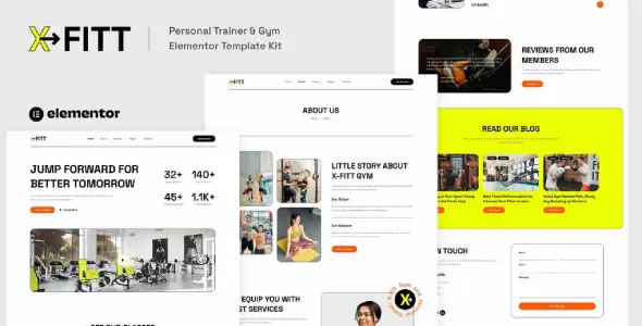 X-Fitt – Personal Trainer &amp; Gym Elementor Template Kit