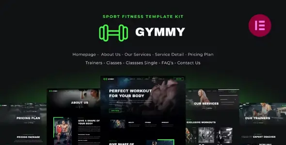 Gymmy – Fitness &amp; Gym Elementor Template Kit