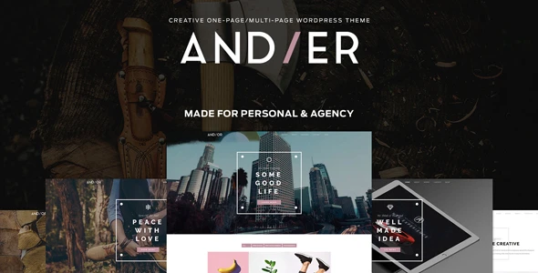 Andier – Responsive One &amp; Multi Page Portfolio Theme