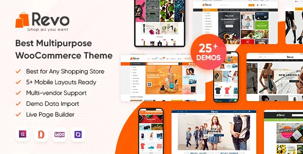 Revo – Multipurpose Elementor WooCommerce WordPress Theme (25+ Homepages &amp; 5+ Mobile Layouts)