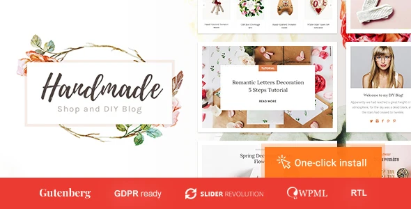 Handmade Shop – Handicraft Blog &amp; Store Creative WordPress Theme